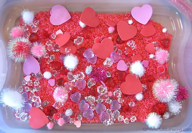 Valentines Heart Sensory Tub