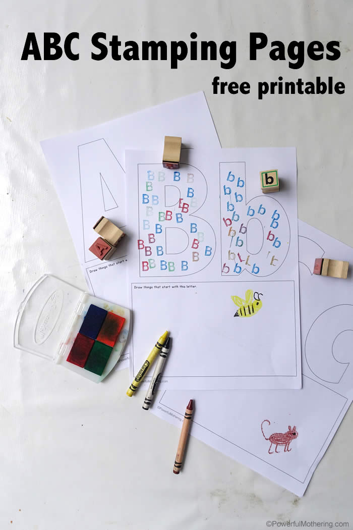 Free ABC Worksheets For Preschoolers ABC Stamping