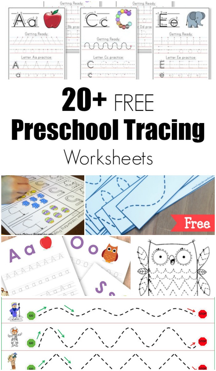 Preschool Free Printable Tracing Worksheets
