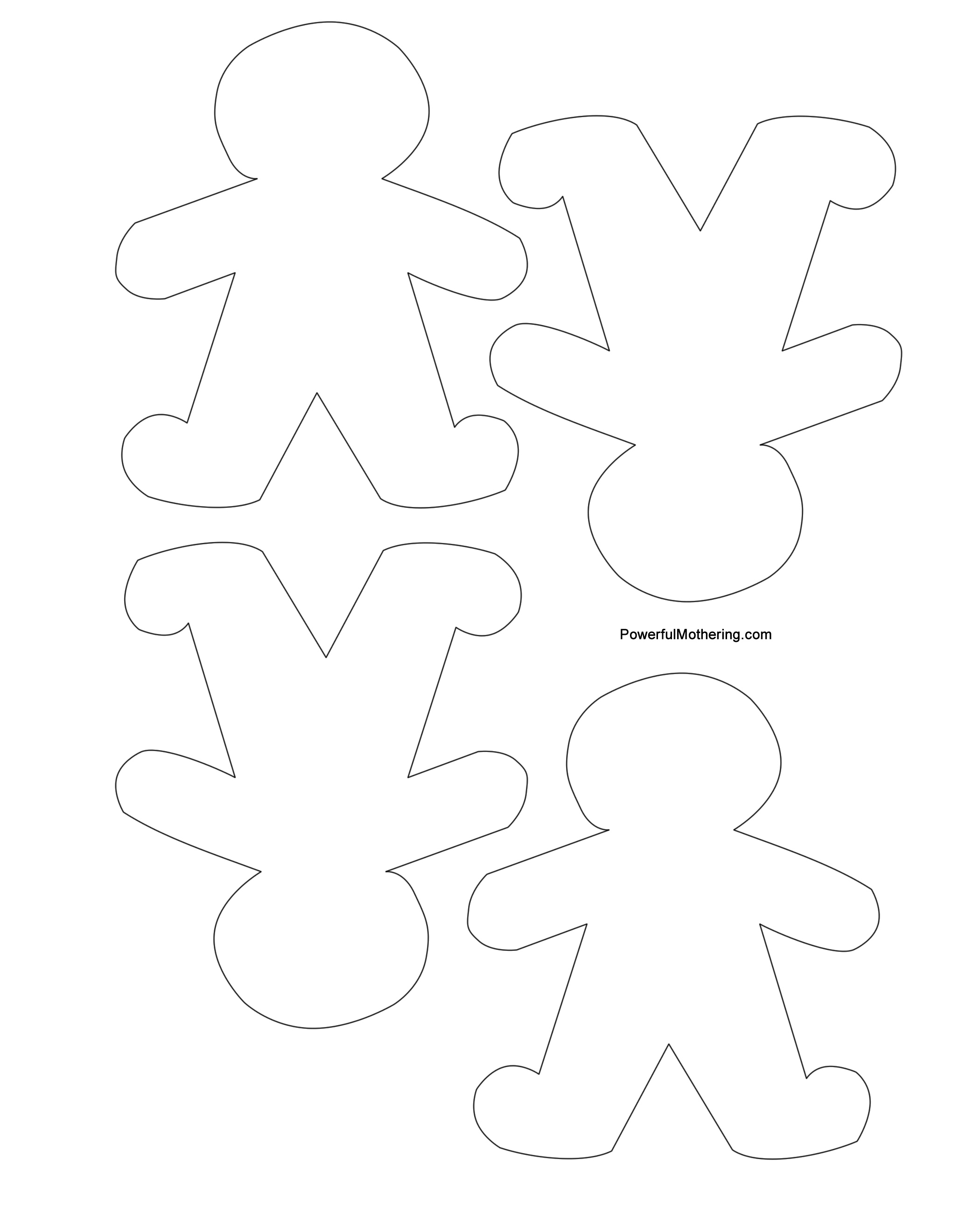 Gingerbread Man Craft Printable