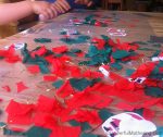 Christmas Theme Activity with Sticky Contact Paper