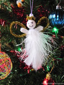 kid made ornaments angels