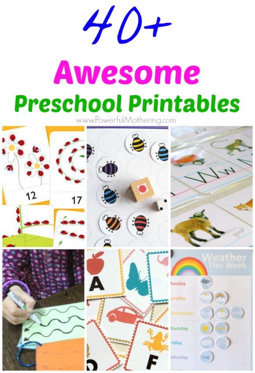 Awesome Preschool Printables (40+ Templates) Powerful Mothering