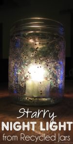 Starry Night Light from Recycled Jars