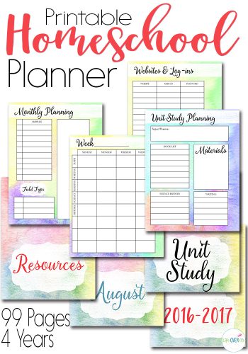Best Homeschool Planner! Get ahead by Planning