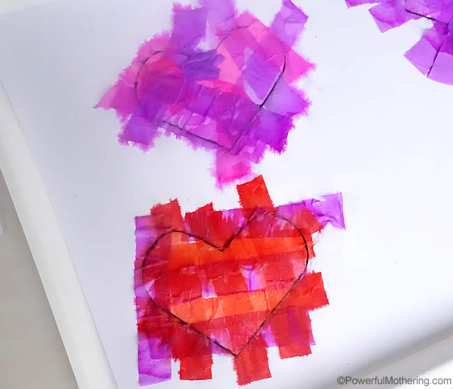 Bleeding Tissue Paper Hearts