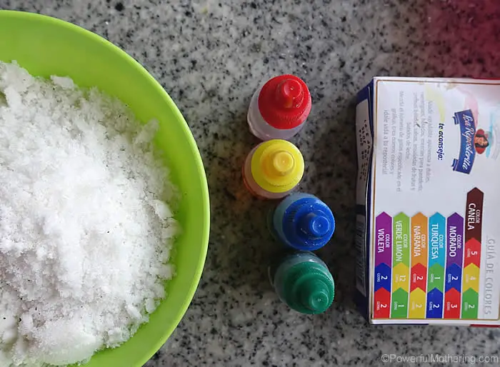 Rainbow Ice and Salt Science Experiment for Preschool