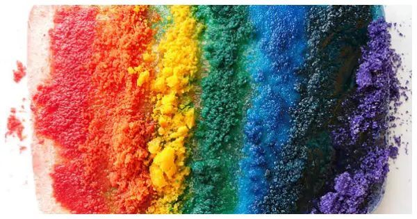 Rainbow Melting Ice Experiment For Preschool Children