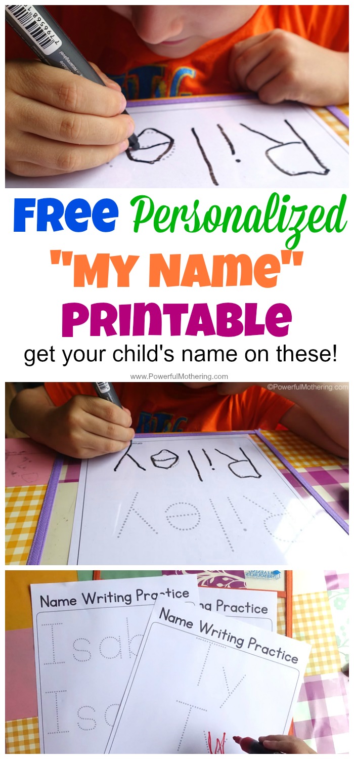 Customized Name Handwriting / Tracing Practice Sheets With Arrows