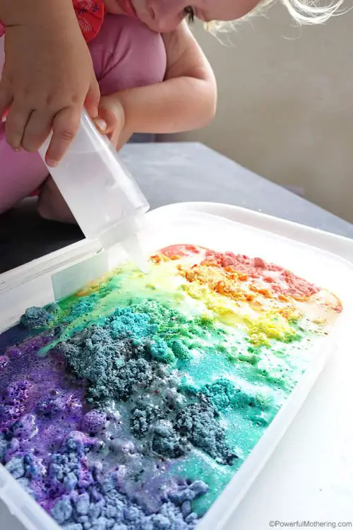 Rainbow Fizzy Cloud Dough