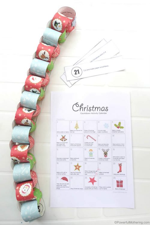 Easy Christmas Activity Countdown Calendar