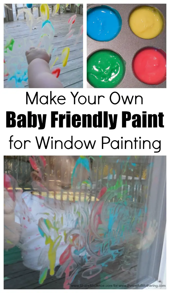 Window Painting With Homemade Baby Friendly Paint