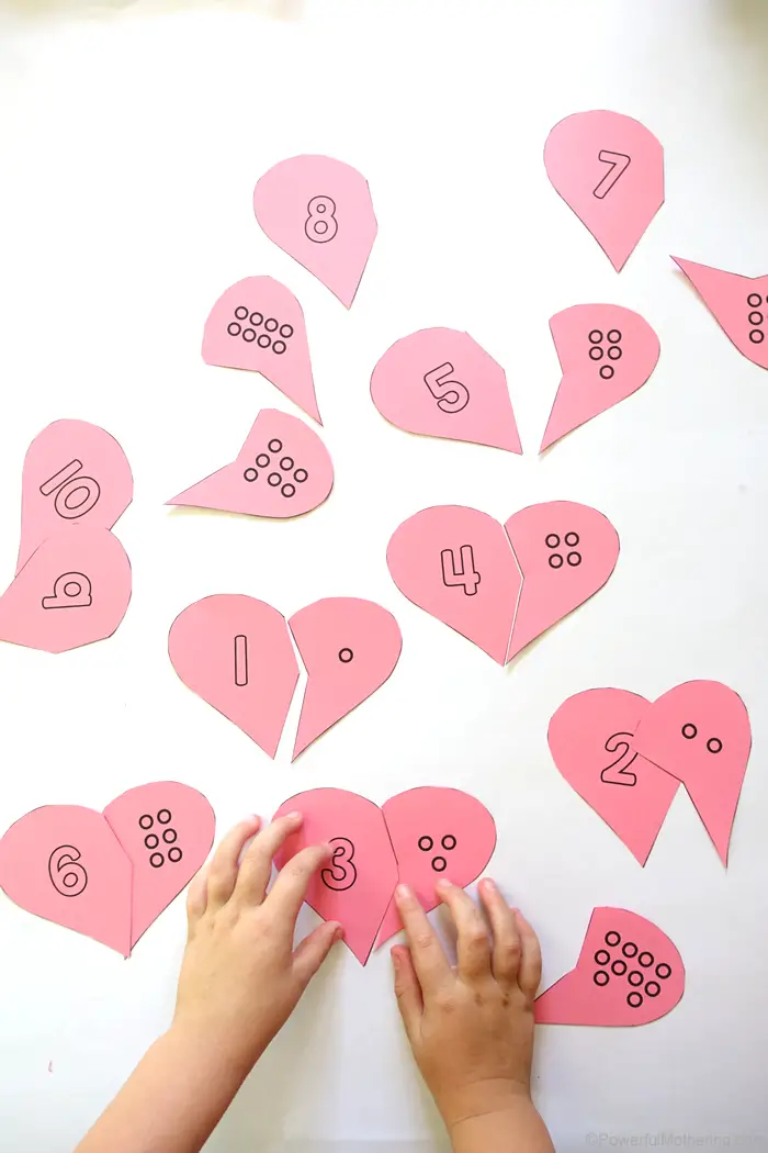 Heart Counting Cards