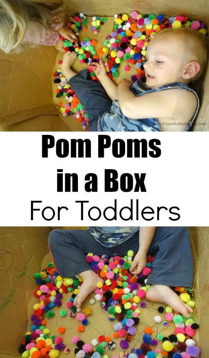 Pom Poms in a Box For Toddlers