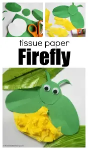 Tissue Paper Firefly Craft for Kids