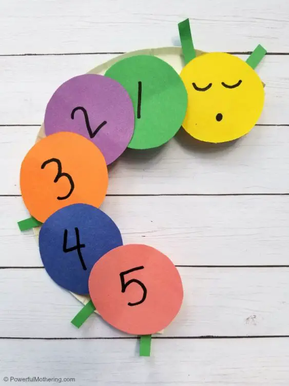 Learning Numbers with a Counting Caterpillar Craft for Kids