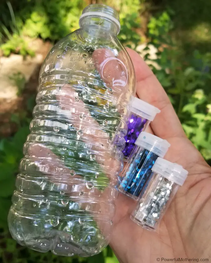 Materials To Make Mermaid Scales Sensory Bottle