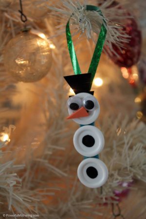 Easy Snowman Button Ornament