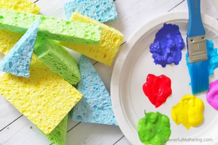 Make your own Paint Sponge Pads for Toddler Stamping Fun