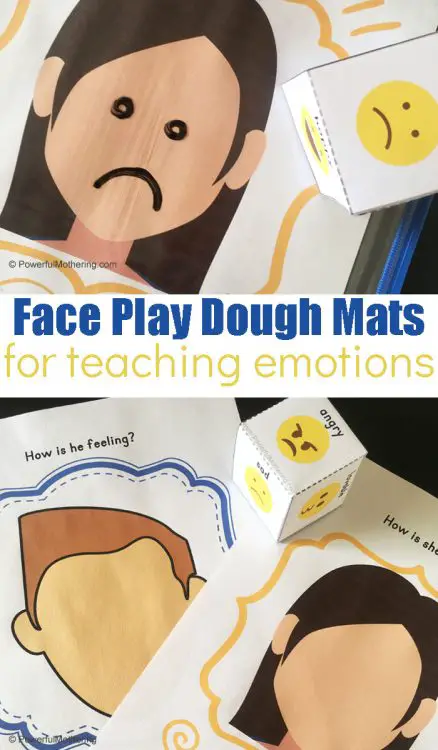 Fine motor activities Emotions Play dough mats