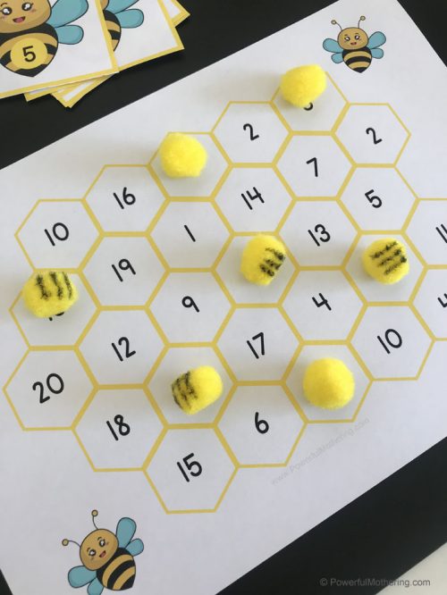 Free Printable Buzzing Bee Math Cards & Game