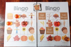 Fall Bingo Game Co Coperative Competitive