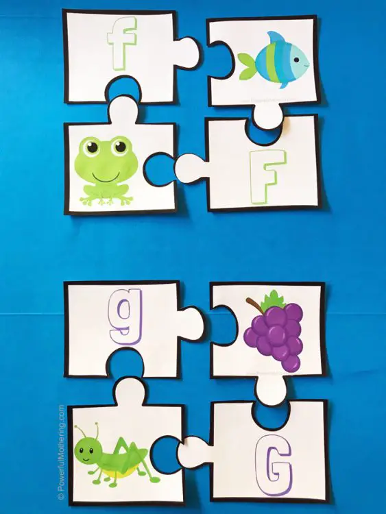 Printable Alphabet Matching Puzzles For Preschoolers