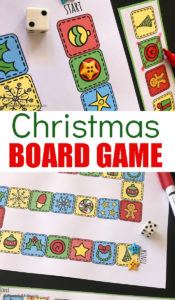 Play this Christmas board game before or on Christmas to help increase the magic and anticipation. Young children and adults will enjoy playing this game together!