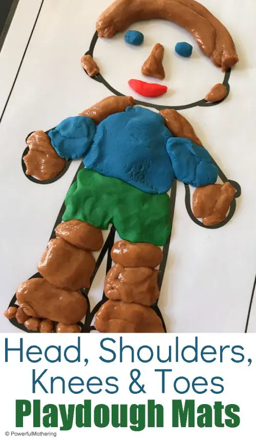 Head, Shoulders, Knees and Toes Playdough Mat Game