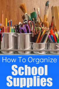 7 Easy Tips To Help Organize School Supplies In Your Homeschool Room