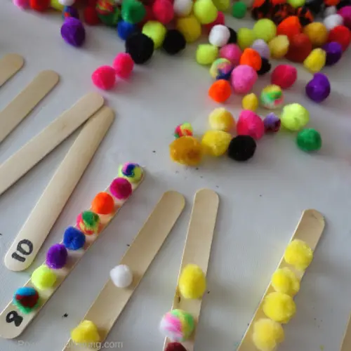 Super Fun Counting Stick Game For Preschoolers