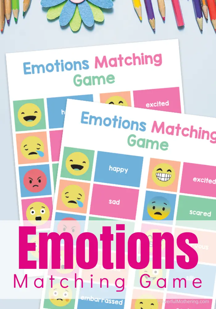 Feelings Matching Game Printable