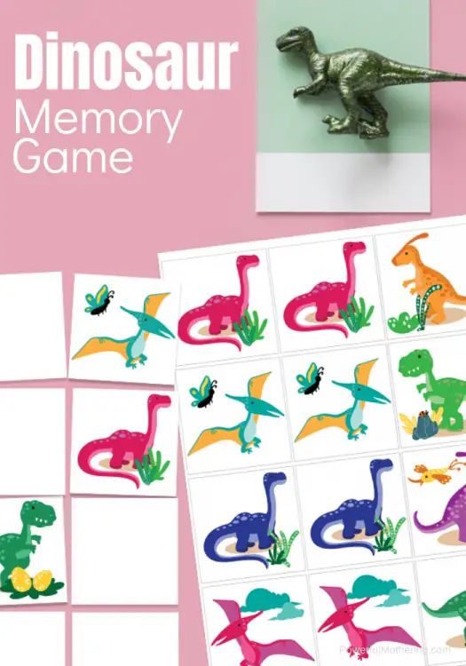 FREE Printable Dinosaur Memory Game For Kids