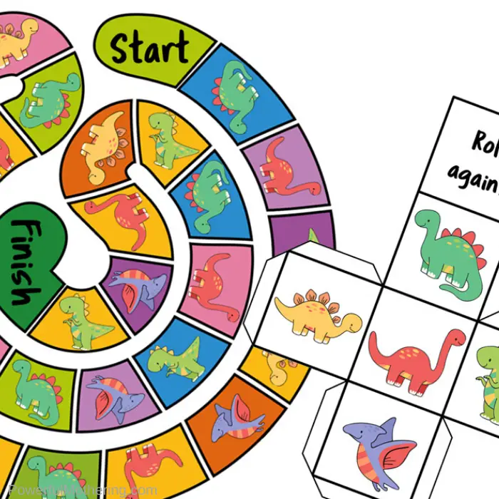 Printable Dinosaur Game for Toddlers: The Dino Says - Views From a Step  Stool