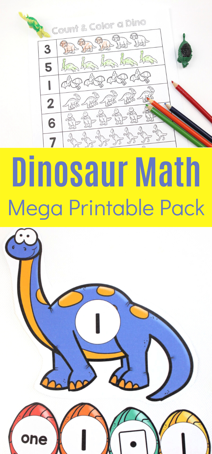 mega dinosaur math printable pack for fun math skills