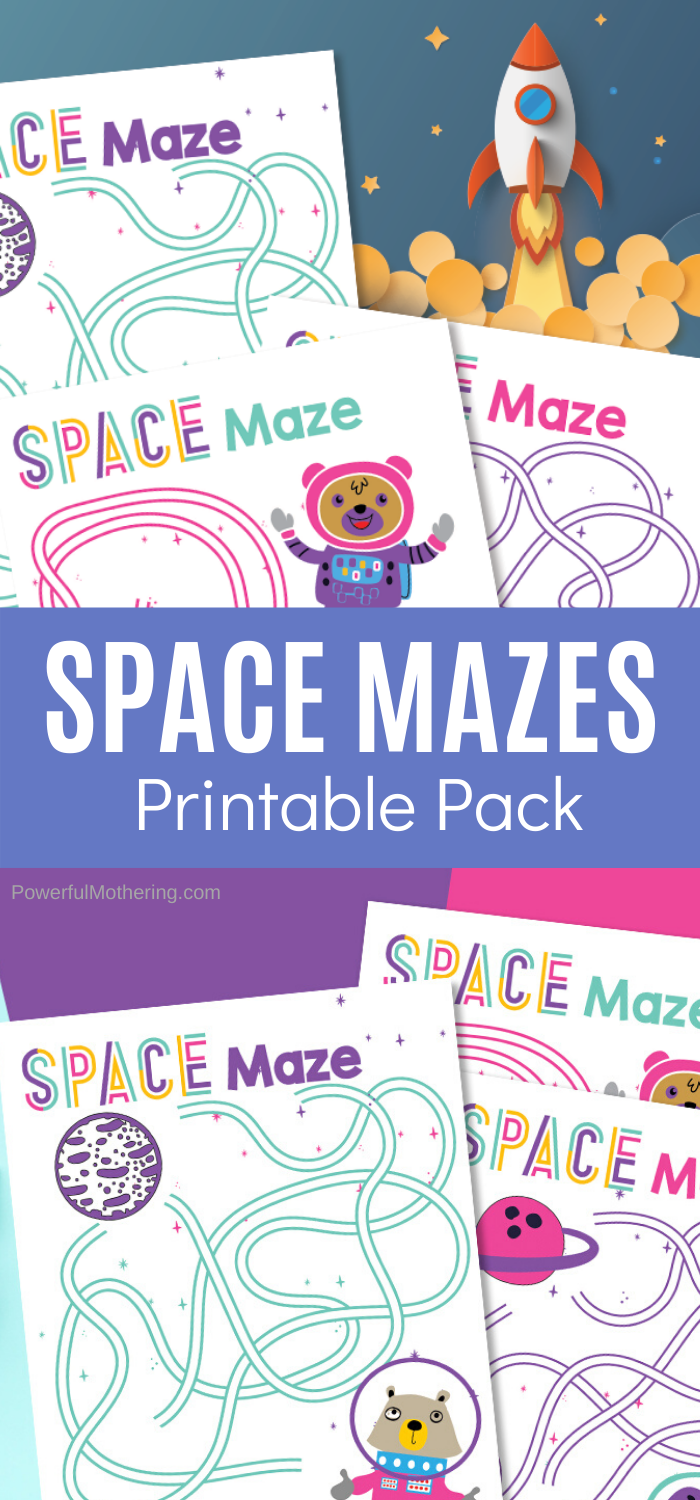 free printable space mazes