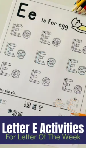 Letter E Tracing Worksheet