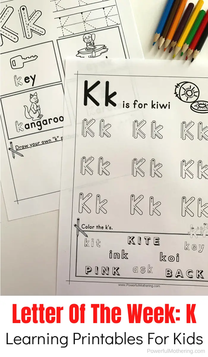 letter k tracing worksheet