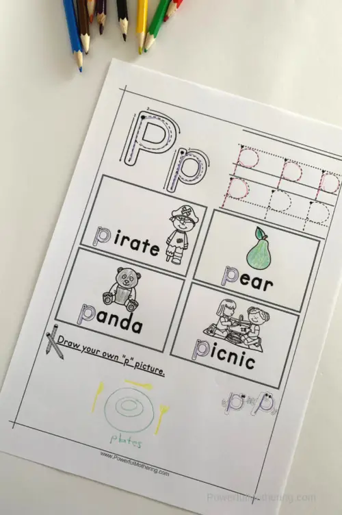 Letter P Tracing Worksheets