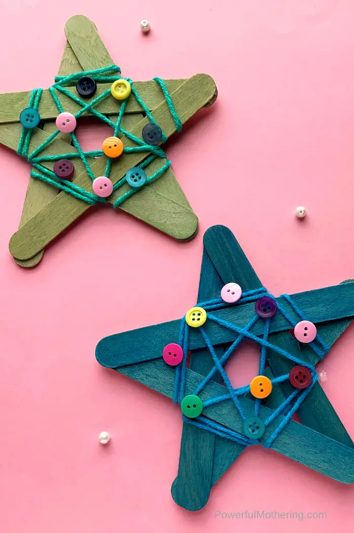 Yarn Wrapped Christmas Star Ornament