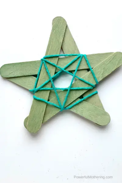 Yarn Wrapped Christmas Star Ornament