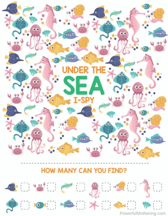 Simple and fun Under The Sea printable activities for kids. These games are so fun, kids won't know just how much they are learning.