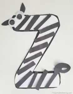 Letter Z Craft: Zebra