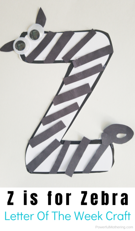 Letter Z Craft: Zebra