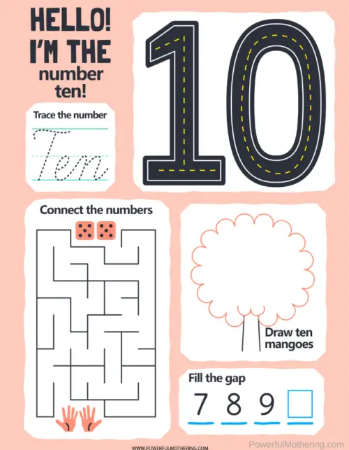 learn all about numbers printable pack