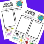 Printable Animal Sorting Activity For Kids