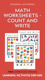 Math Worksheets – Count and Write
