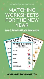 Matching Worksheets for the New Year