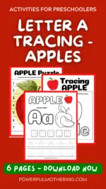 Letter A Tracing – Apples