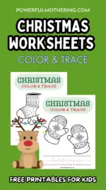 Christmas Worksheets – Color & Trace